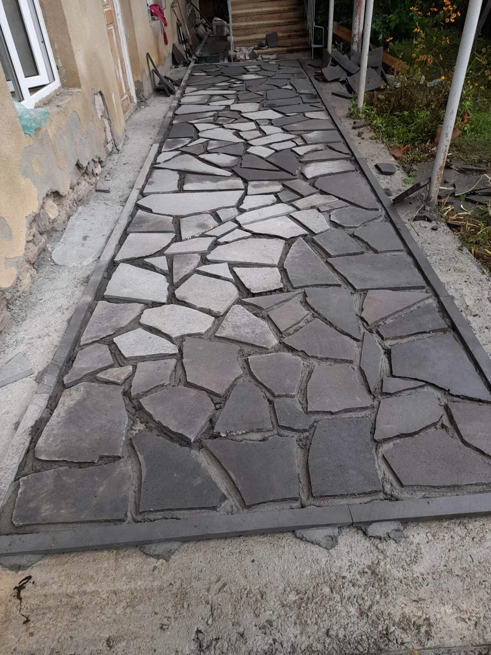 Flagstone Walkway — In Progress
